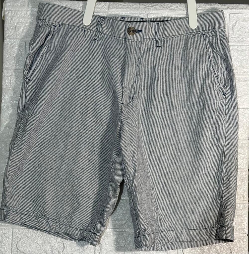 Sonoma Goods For Life Men’s Flexwear Linen Blend Striped Shorts Size 36
